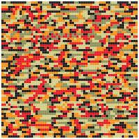 A square print , seamless textured military camouflage background displaying a square pattern in muted earth tones., Digital pixel camouflage pattern in shades of green and beige, vector