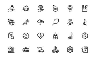 Comprehensive ESG Icon bundle vector