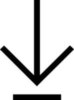 Arrow Pointing Down Icon Symbol Set vector