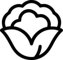Simple Cauliflower Symbol Set vector