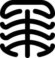 Rib Cage Structure Emblem Set vector