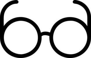 Stylish Round Spectacles Symbol Set vector