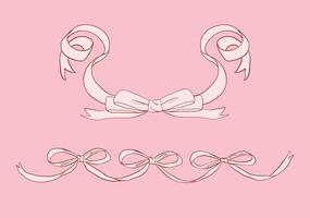 Stylish Bow Frame Sketch with a Graceful Coquette Aesthetic vector