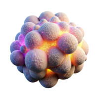 dramatic contemporary A dense cloud of colorful particles forming ephemeral patterns, illuminated by a single, intense ray of light, in a granular, pointillist style original png
