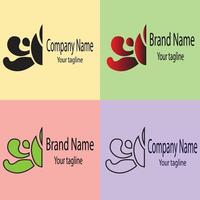 Latest eavenly Best logo design with different designs of the same shape For business company. Color editable. vector