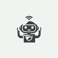 Synth Robot Logo Design vector