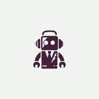 Robot Shield Logo Design vector