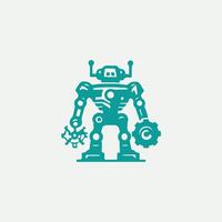 Tech Works Robot Logo vector