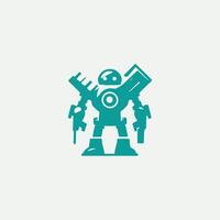 Robot Craft Logo Design vector