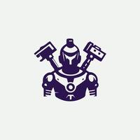 Cyber Droid Systems Robot Logo Design vector