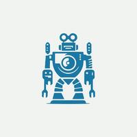 Robot Power Logo Design vector