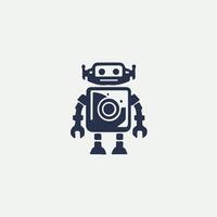 Cybot Connect Robot Logo Design vector