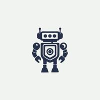 Bot Universe Robot Logo Design vector