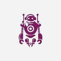 Mecha Fusion Robot Logo Design vector