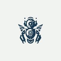 Hive Robot Logo Design vector