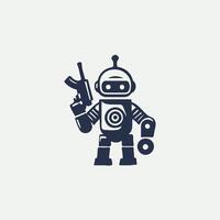 Circuit Robot Logo Design vector