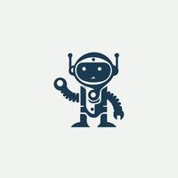 AI Machines Robot Logo Design vector
