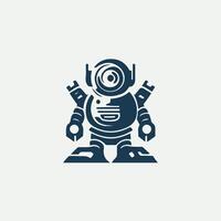 Lab Robot Logo Design vector