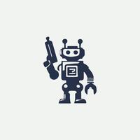 Quantum Robot Logo Design vector