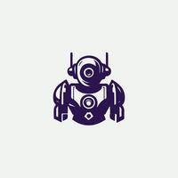 Tech Labs Robot Logo Design vector