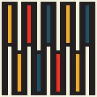 Minimalist Bauhaus poster with strong lines, primary colors, and functional composition for a timeless aesthetic vector