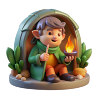 elegant creative A Whimsical Hobbit Enjoying a Pipeweed In premium png