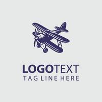 Flight in Time Vintage Plane Design vector