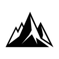 Mountain Icon with Long Shadow.Mission glyph solid icon. Solid icon that can be applied anywhere, simple, pixel perfect and modern style.Mountain Icon on Black and White B vector