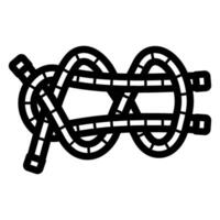 double sheet bend nautical knot line icon illustration vector