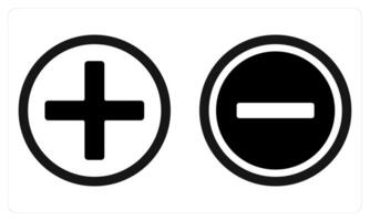 Add and Remove in black color vector