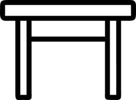 Mid-Century Modern Wooden Table Design with Retro Feel and Clean Lines vector