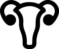 Bold Uterus Design with High-Contrast Outlines and Strong Presence vector
