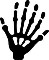 Transparent Skeleton Hand Design with Subtle Gradients and Soft Edges vector