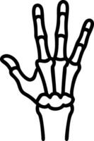 3D Skeleton Hand Design with Realistic Depth and Bone Texture vector