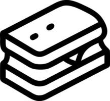 Classic Sandwich Design with Fresh Ingredients and Simple Layers vector