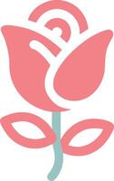 Whimsical Rose Design with Playful Curves and Soft Gradient Colors vector