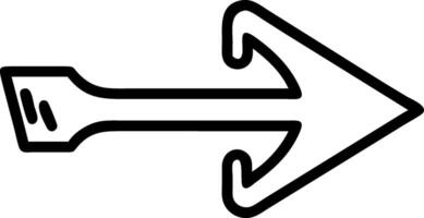 Iconic Right Arrow Design with Bold Outline and Clear Direction vector