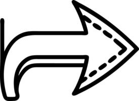 Minimalist Right Arrow Design with Subtle Detailing and Simple Structure vector