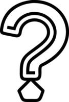 Futuristic Question Mark Design with Digital, Neon-Like Glow vector