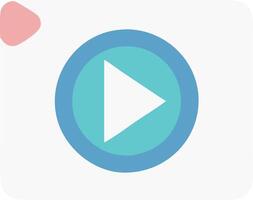 High-Tech Play Button Design with 3D Elements and Interactive Feel vector