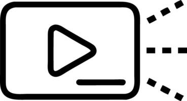 Minimalist Play Button Design with Simple, Iconic Triangle vector