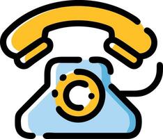 Charming Old Telephone with Ivory Color and Simple Rotary Mechanism vector