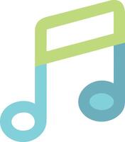 Dynamic Musical Note Design with Vibrant, Flowing Lines vector