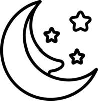 Abstract Moon Design with Geometric Shapes and Bright Colors vector