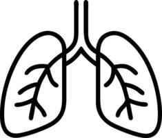 Minimalist Lungs Design with Clean Lines and Simple Forms vector