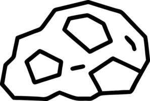 Rugged Large Rock with Bold Edges and Defined Surface vector