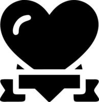 Bold Heart with Banner Wrapped Around for Emphasis vector