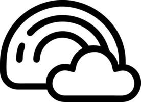 Soft Clouds with Vibrant Rainbow Design vector