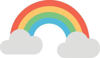 High-Quality Cloud and Rainbow Artwork vector