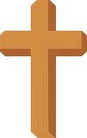 Simple Wooden Cross with Clean Lines and Subtle Texture vector